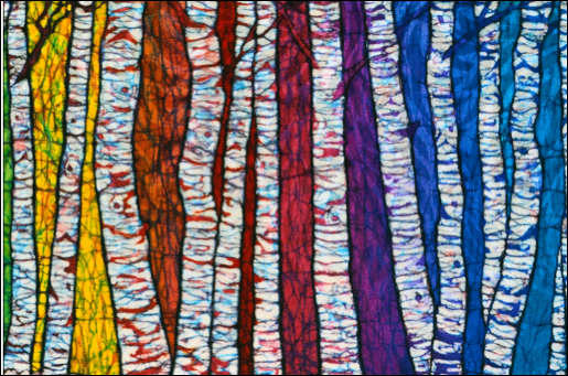 Rainbow Birch batik
                                                                            © Toni Spencer